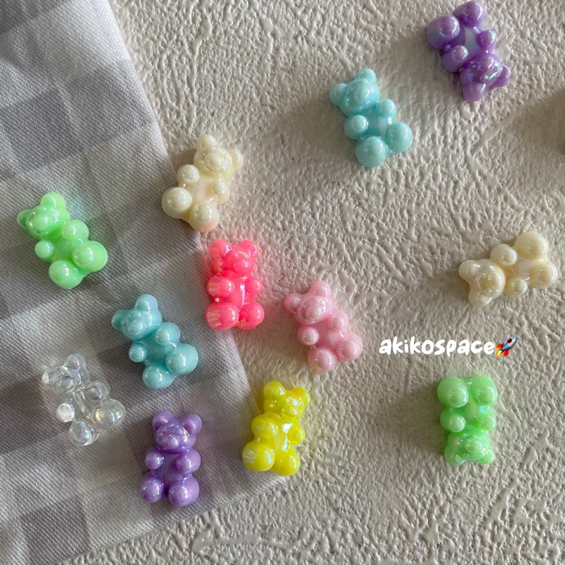 Manik Beruang Manik Mote Gummy Bear Mengkilap