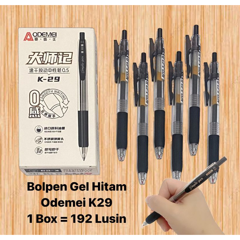 

PULPEN CETEKAN GEL PEN OFFICE AODEMEI K29 0.5mm (1 lusin) Bolpen Office