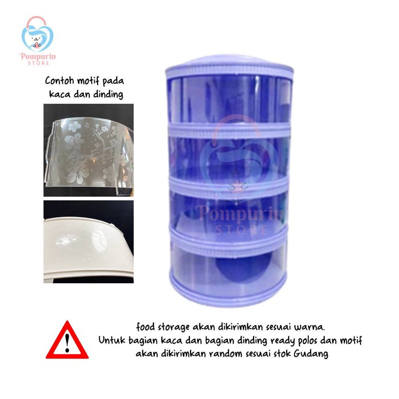 Food Storage 4 Susun - Tudung Saji Susun 4 Layer / Tempat Penyimpanan Makanan / Penyimpanan Makanan