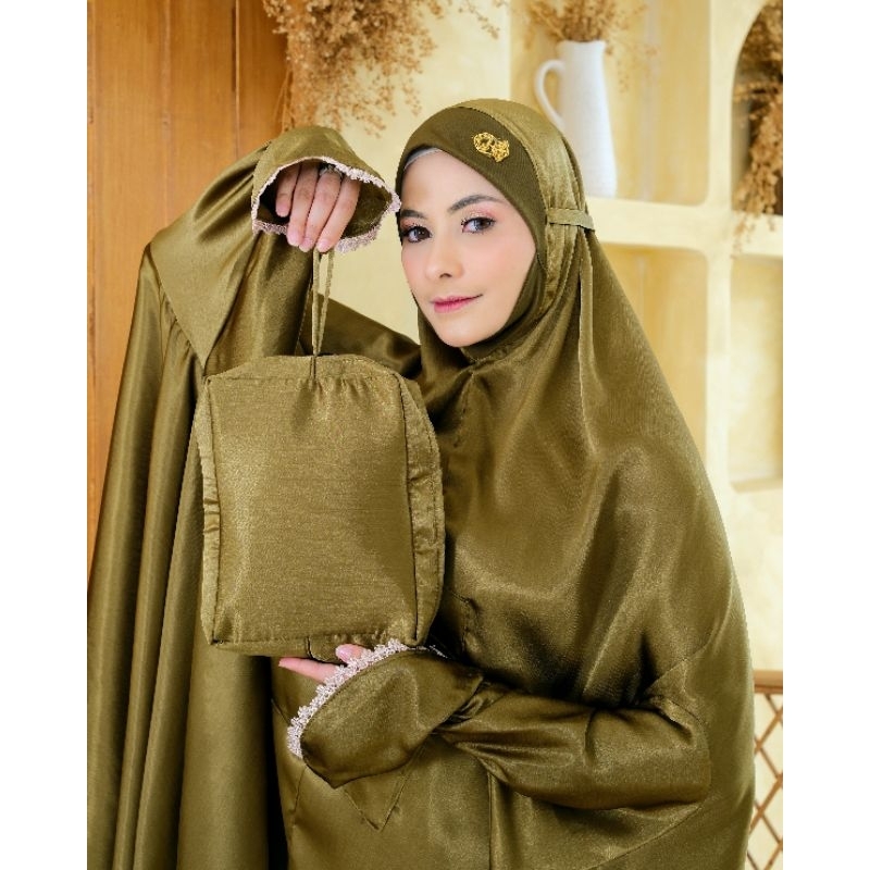 Mukena Zahira By Elkisa/mukena atas bawah berlengan/mukena syar'i/mukena silk/mukena premium/mukena 