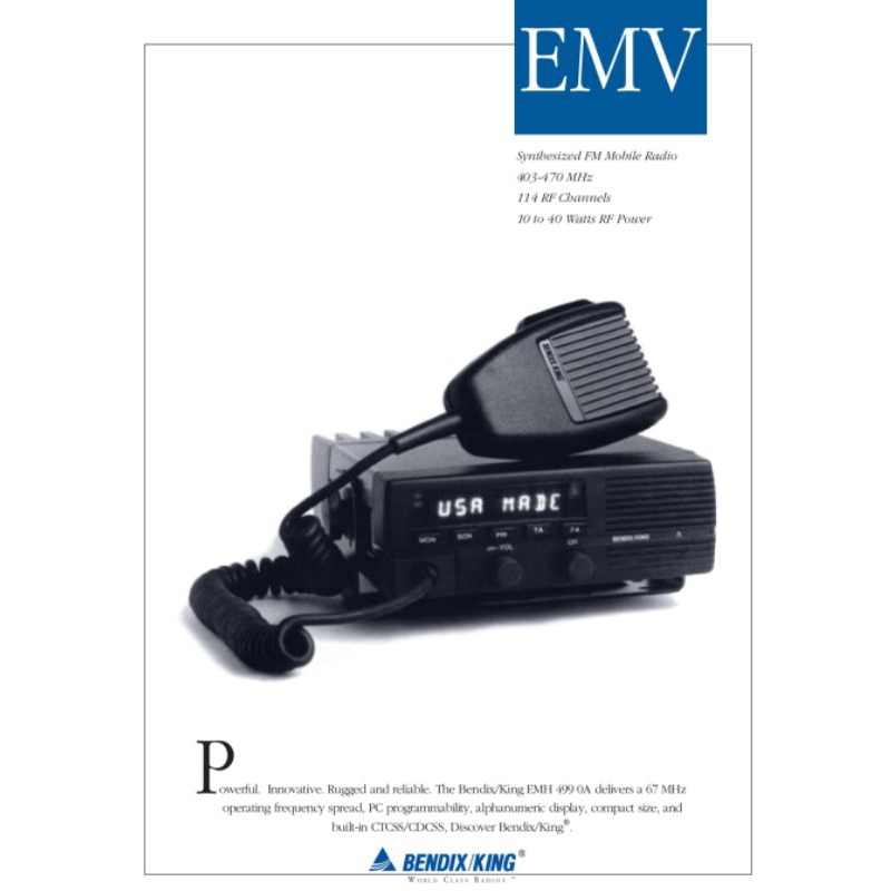 Radio Bendix King EMV4990 UHF made in USA