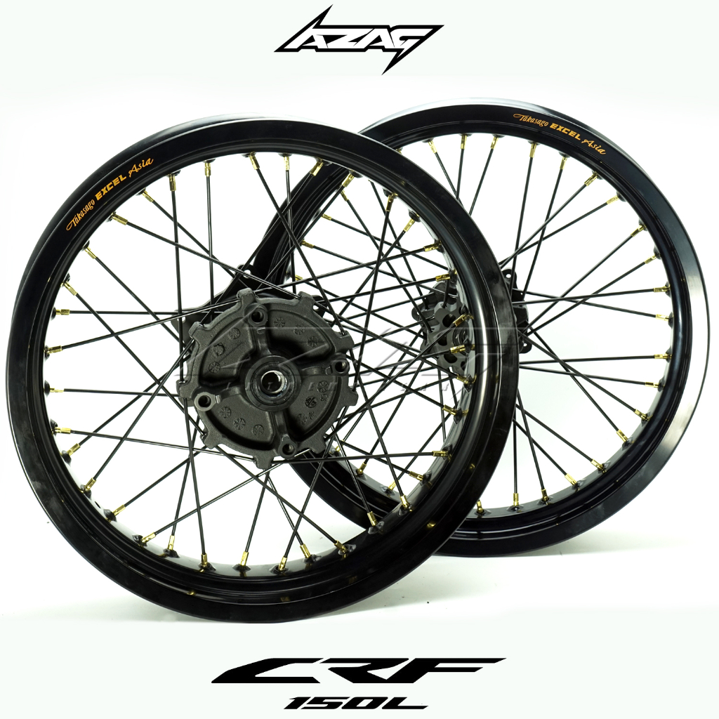 VELG SET SUPERMOTO CRF150 EXCEL TAKASAGO ASIA TROMOL EXPEDITION INCLUDE PIRINGAN CAKRAM