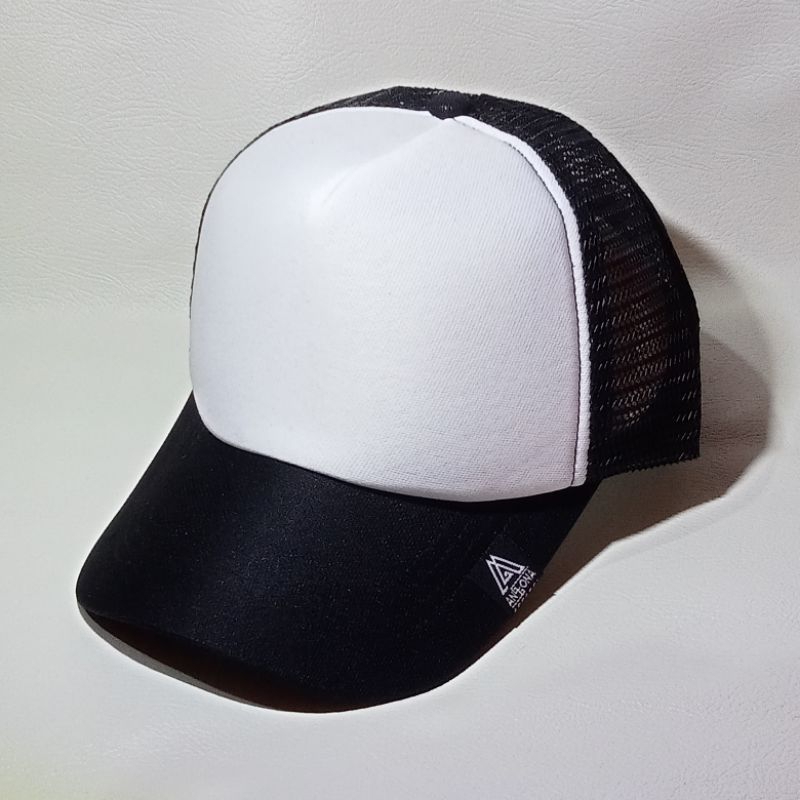 topi jaring hitam putih original