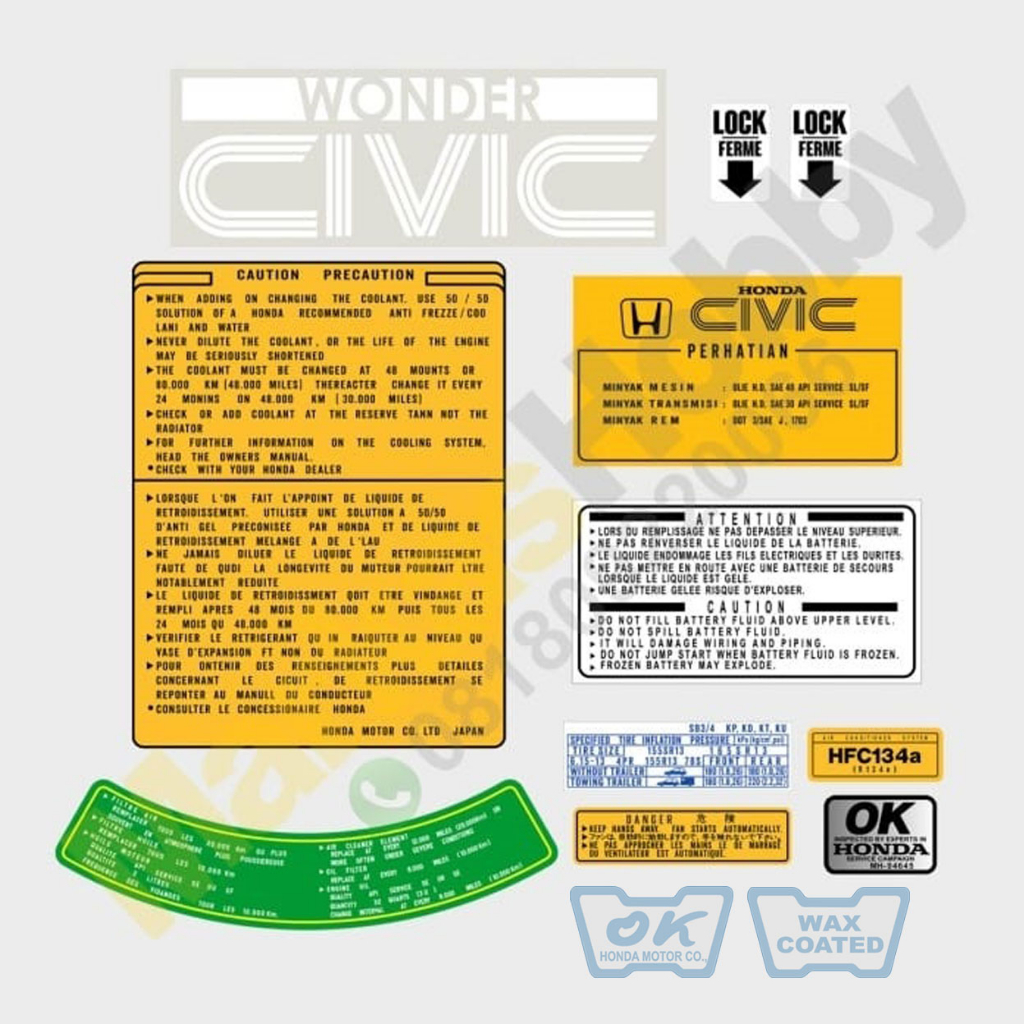 Sticker Civic Wonder Set