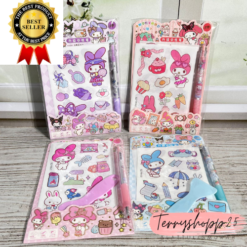 

Stiker Anti Air Isi 4pcs Karakter Sanrio Kuromi Cute Free Spatula Dan Cutter Pen Cute SZ155 Murah