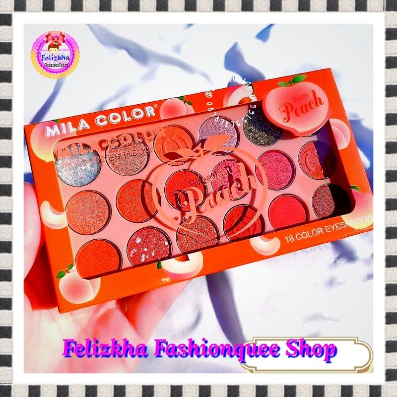 [MILA COLOR] Mila Color Eyeshadow Glitter Palette 18 Warna / Eyeshadow / Eyeshadow Pallete / Eye Sha