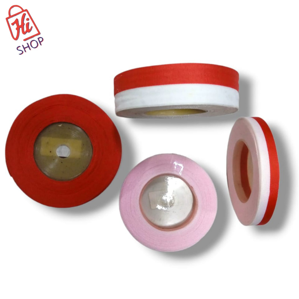 

Pita Merah Putih Ukuran 1/2" & 1" - Pita Merah Putih 1 Roll Untuk Agustusan