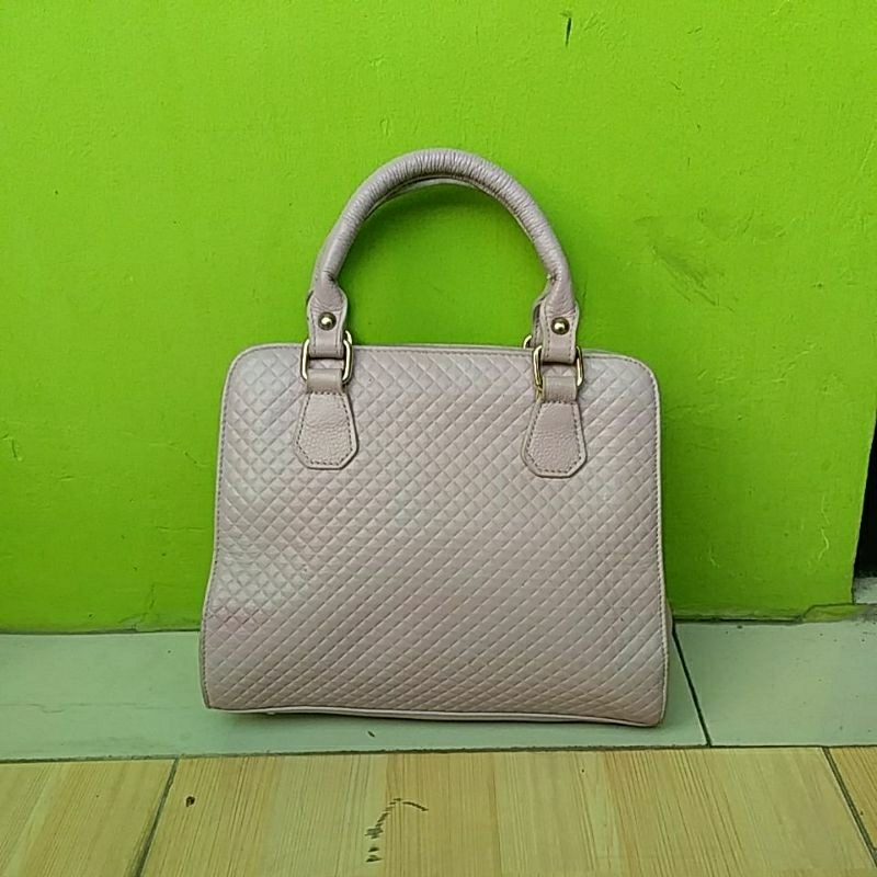 (nego) Handbag tas kulit asli warna lilac