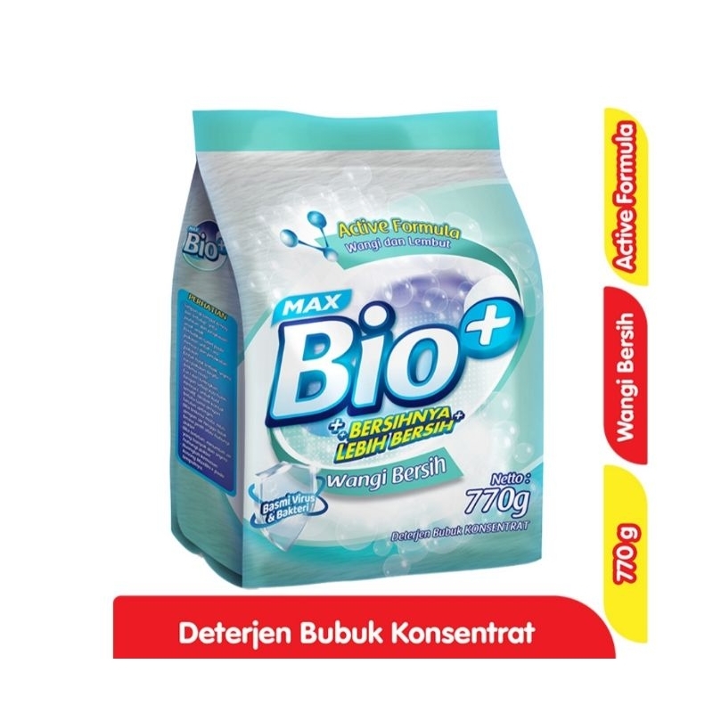 bio + max detergen bubuk 770gram
