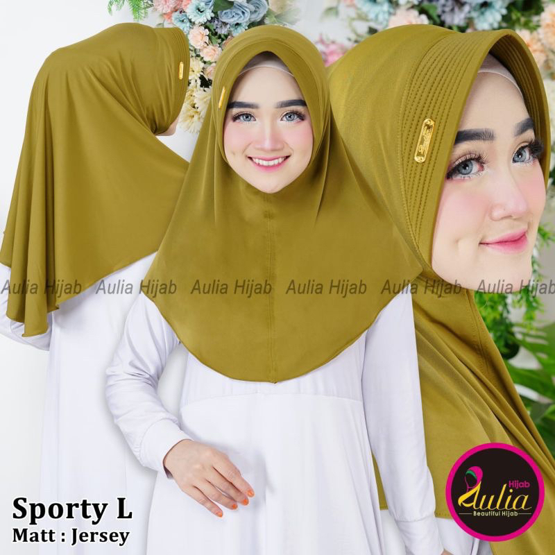 Hijab SPORT/ instan jersey SPORTY (L) Ori AULIA