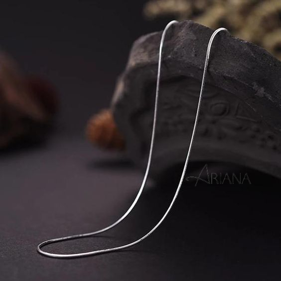 Kalung Titanium Pria Silver Perak Emas Putih Anti Karat Cowok Cewek Wanita Keren Silver Stainless St