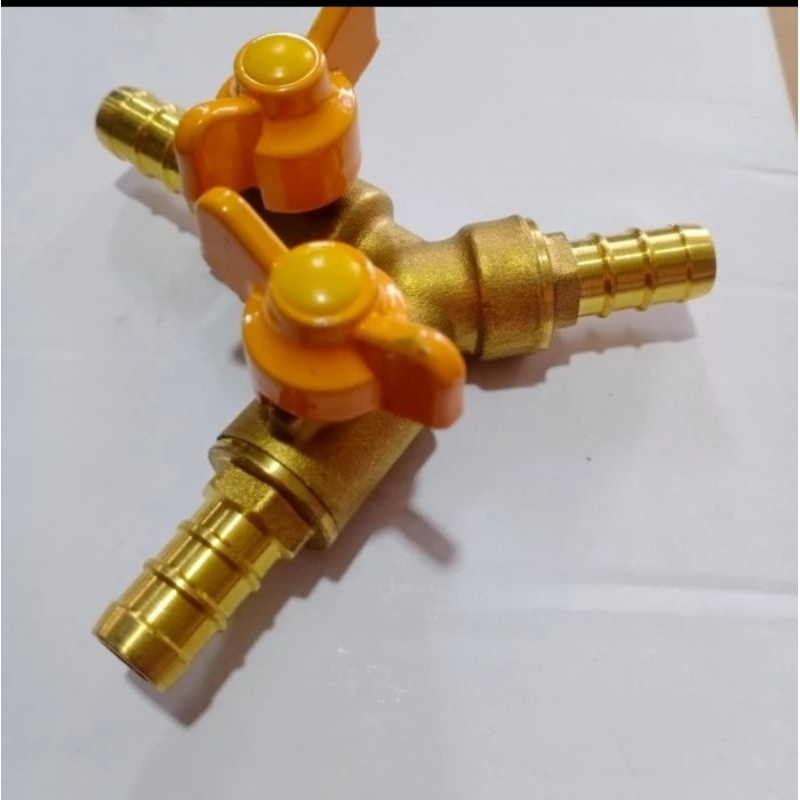 cabang selang gas buat 1 regulator 2 kompor gas cabang kuningan