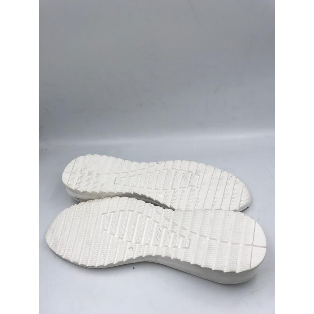 sol sepatu wanita rajut FLAT DATAR SLIP ON SNEAKERS UJUNG OVAL WARNA PUTIH COKLAT SLIP ON MATIZ 827