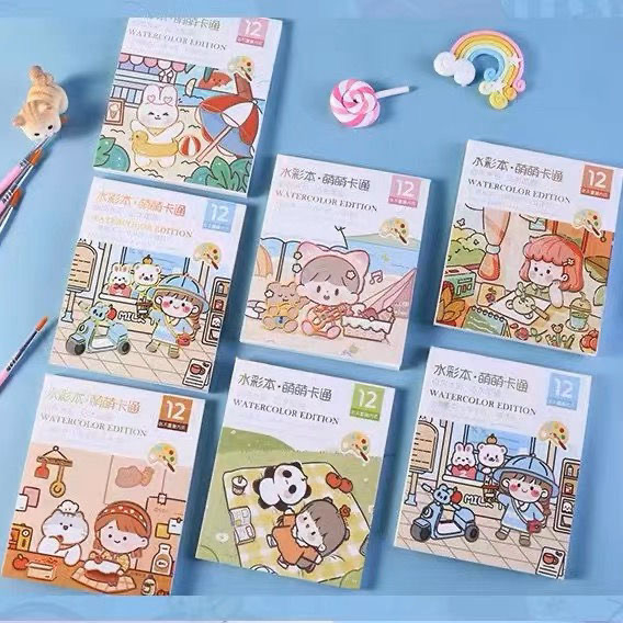 

Zx The Boss HhBuku Lukis Air/12 LembarBuku Mewarnai Air/Buku Gambar Mewarnai Perjalanan, Buku