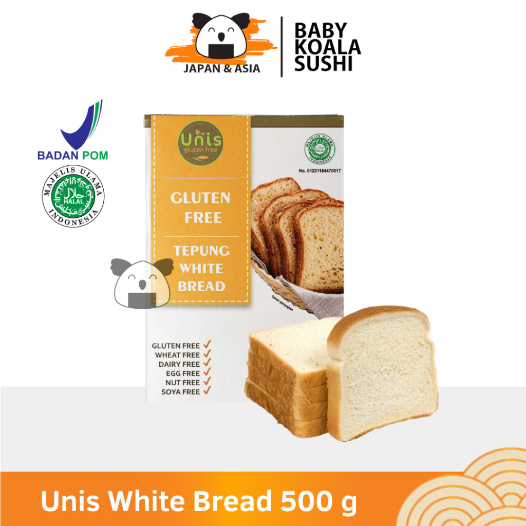 

UNIS Gluten Free Tepung White Bread Roti Tawar 500 g Halal