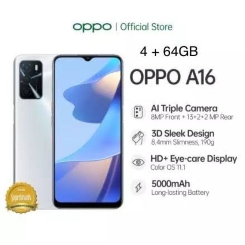 OPPO A16 RAM 4/64 GB