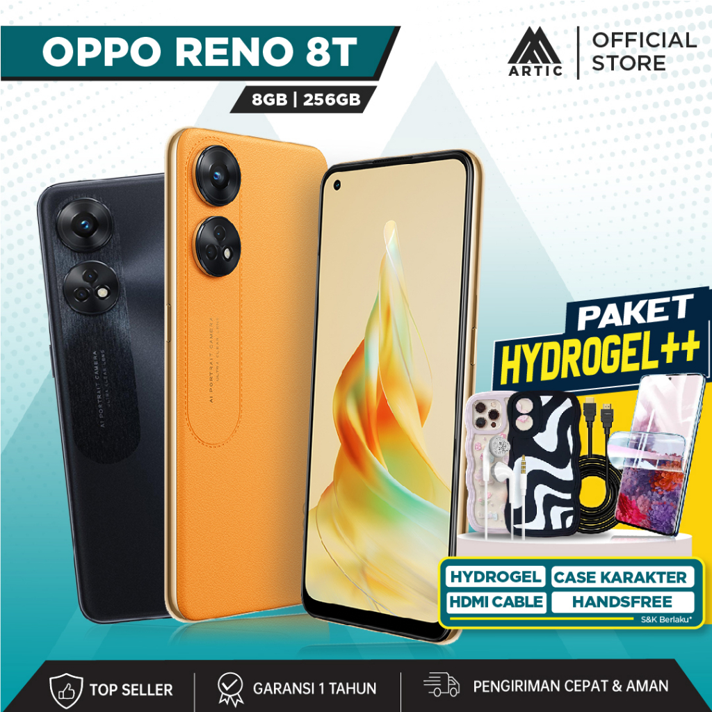 Handphone OPPO RENO 8T 5G 8/128 8/256 GB RAM 8 ROM 128 256 8GB 256GB
