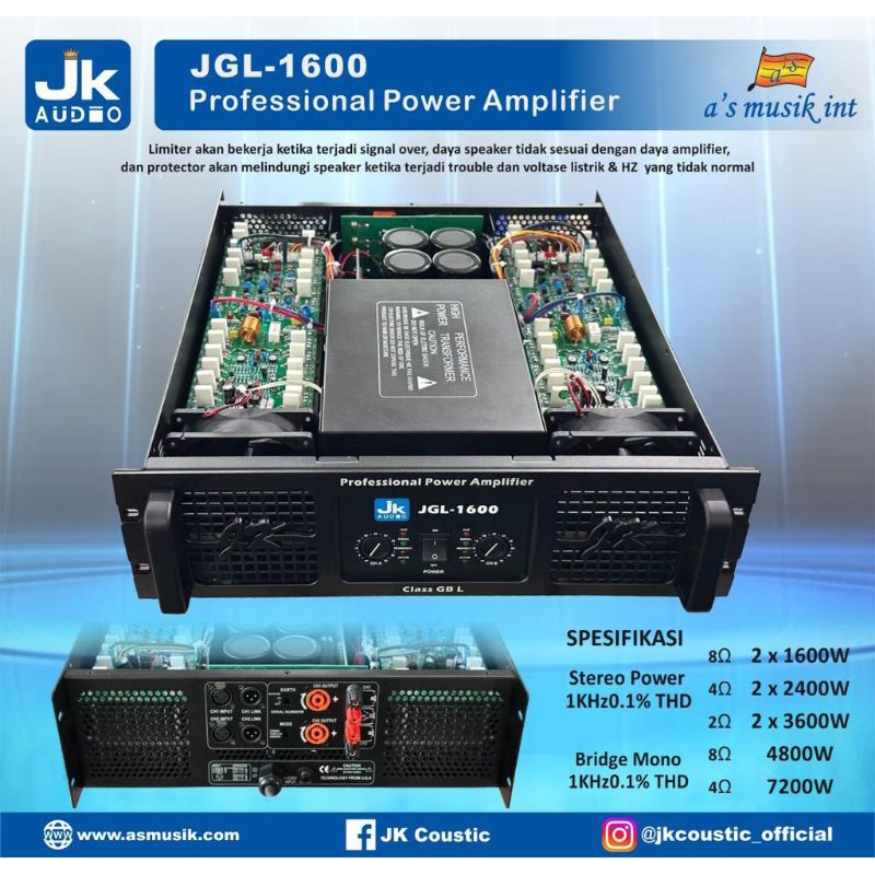Power JK AUDIO JGL 1600
