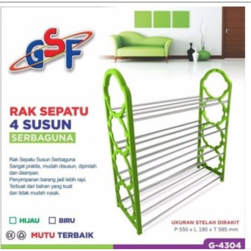 Rak Sepatu Plastik Lipat