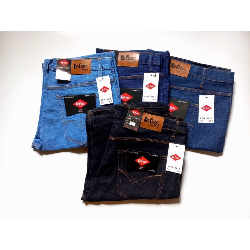 Celana jeans pendek jumbo pria bahan karet/melar