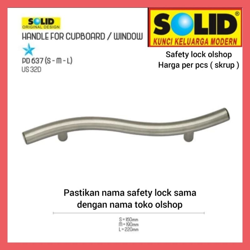 tarikan laci jendela PD 637 s 16cm solid
