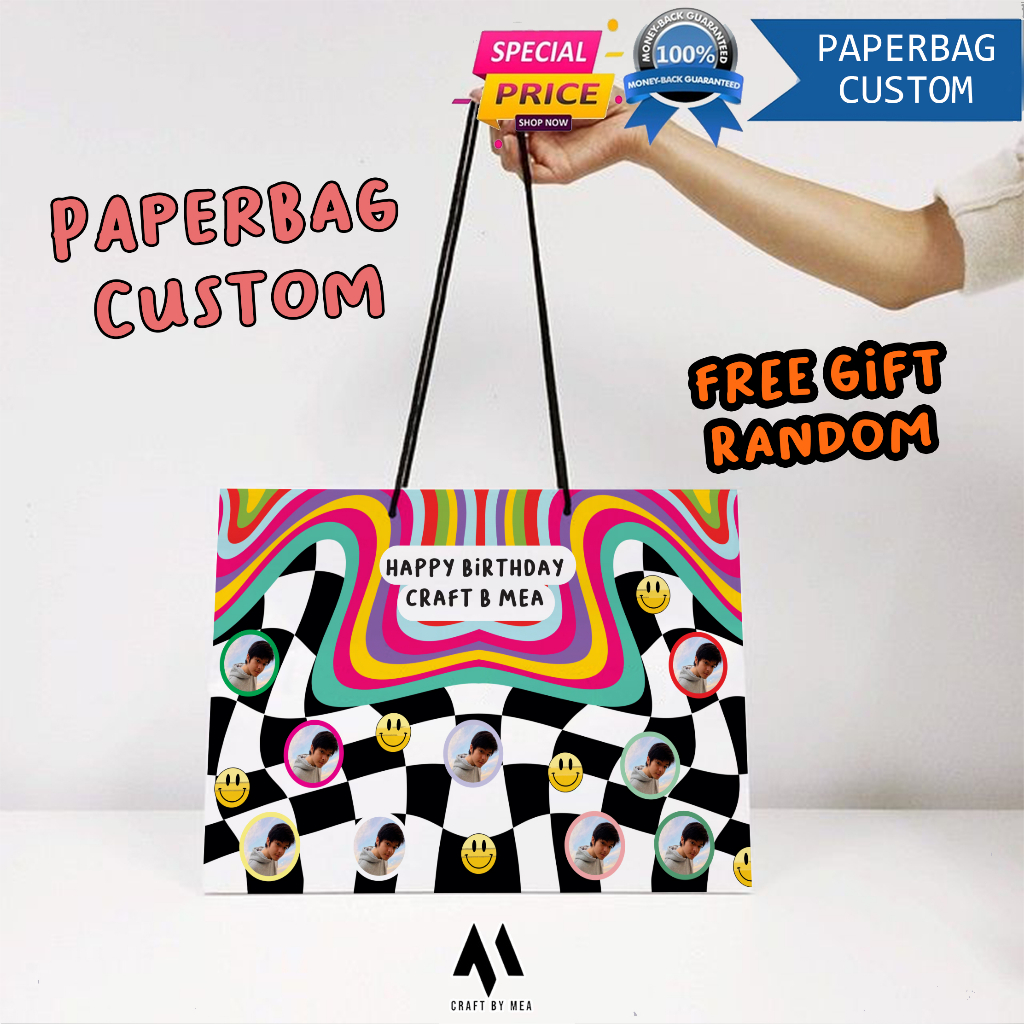 

Custom Paper Bag Kado Muka Foto Sendiri Ala Pinterest