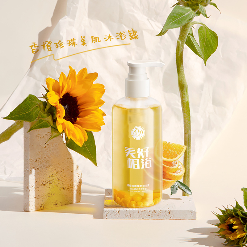 ZHIDUO SHOWER SPA / Korean Pearl White Body Wash / White Shower Gel / Sabun Tubuh Putih Mutiara Kore