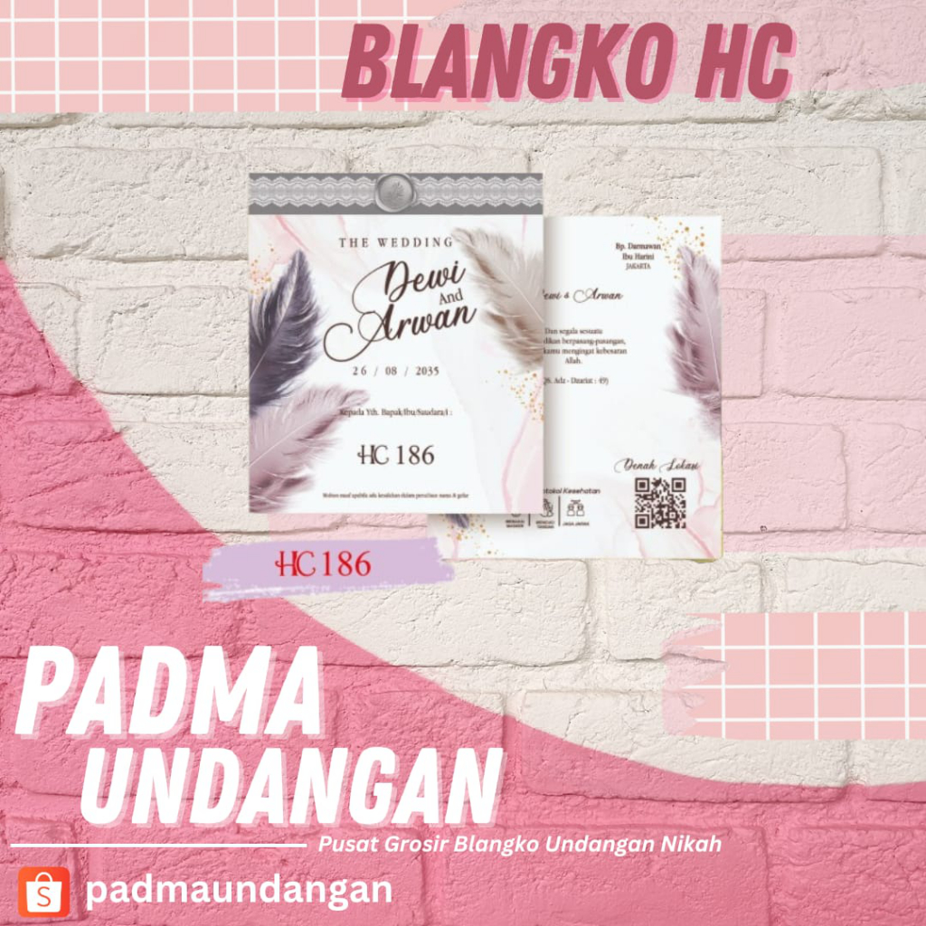 Blangko Undangan HC 186 | Pusat Grosir Blangko | Padma Undangan