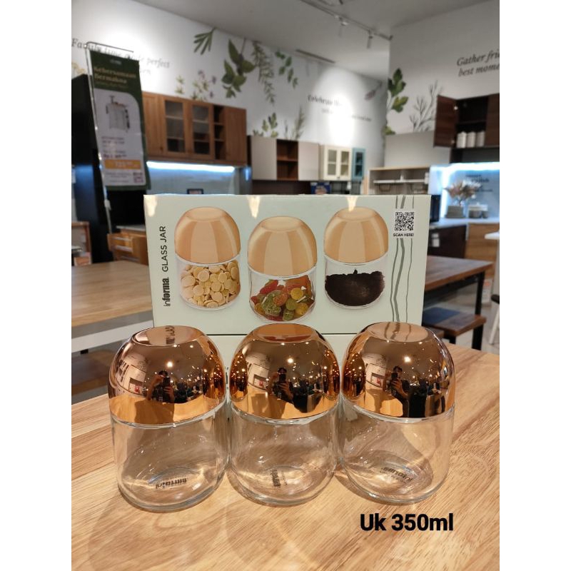 Toples Kapsul Set 3pcs Rose Gold Informa | Toples Unik Informa