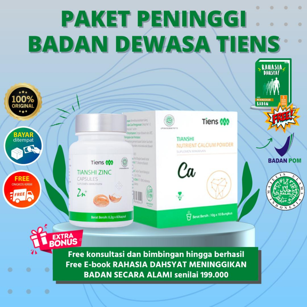 Peninggi Badan Tiens 100% Original| Peningg badan Anak & dewasa | Peninggi Badan Terbaik Dunia| OBAT