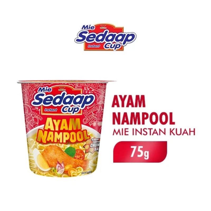 

mie sedaap cup 1 dus isi 12 pcs