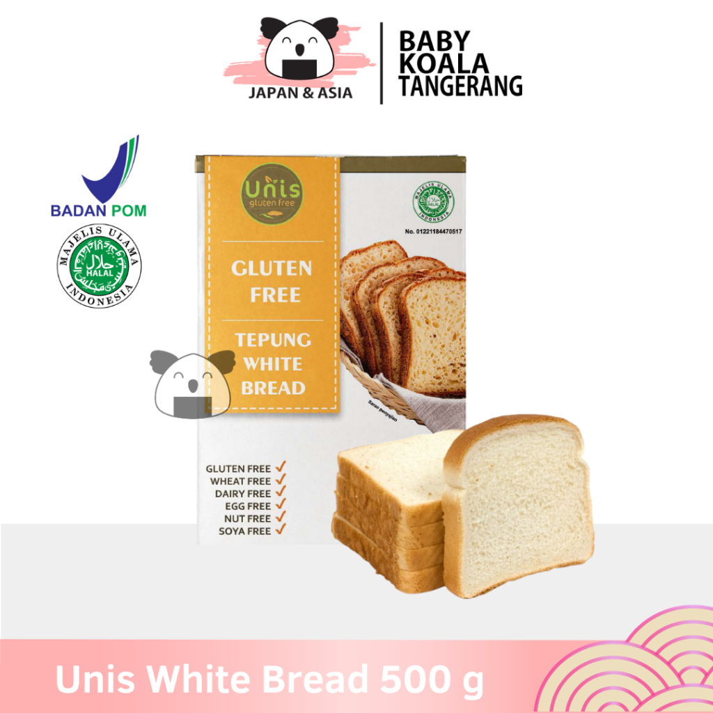 

UNIS Gluten Free Tepung White Bread Roti Tawar 500 g Halal.