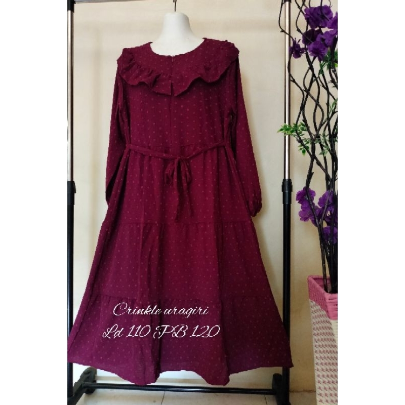 Tunik long midi crinkle uragiri dewasa