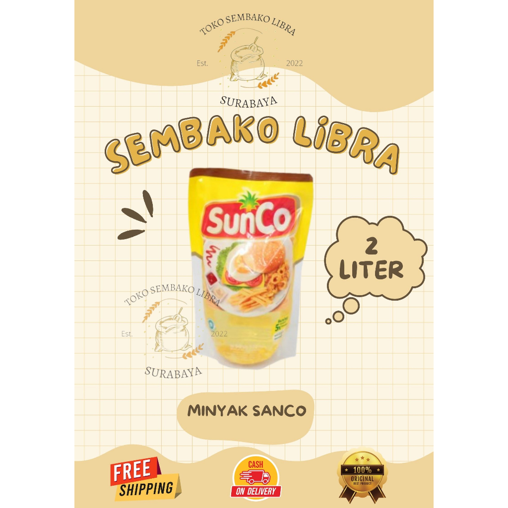 

SUNCO MINYAK GORENG REFILL 2 LITER MINYAK SUNCO 2 LITER MINYAK SONCO