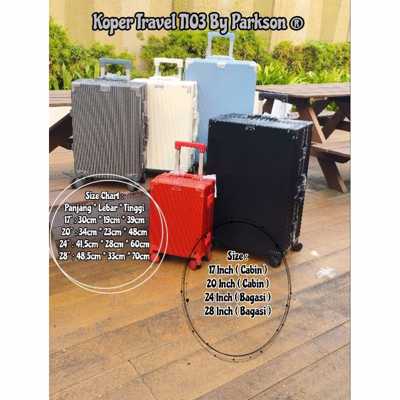 PARKSON Alora Elora Elsen Lovent Olive Diora / Koper 28 inch Jumbo / Kunci TSA / Koper Travel Non Zi