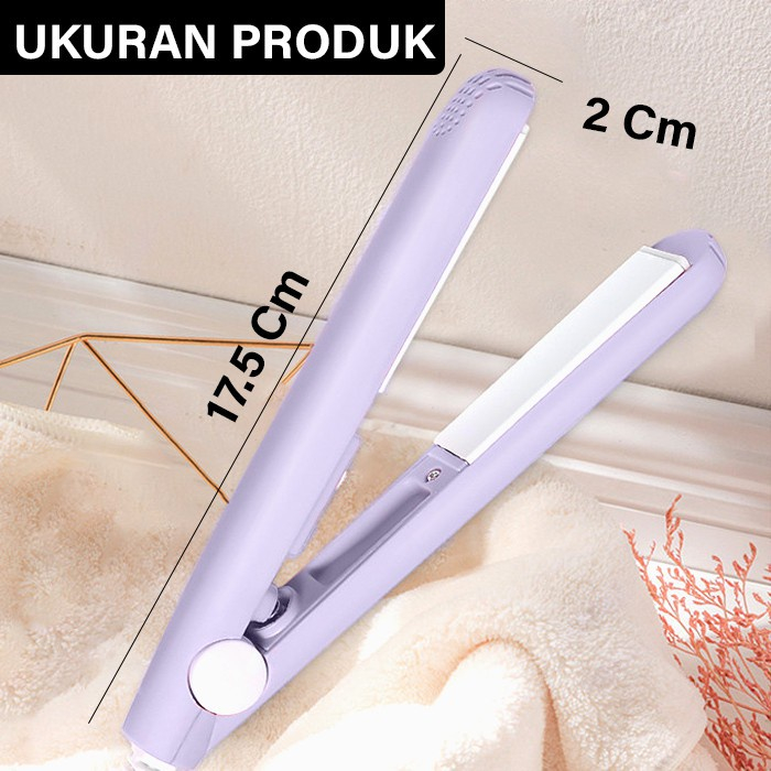 < SJA > CATOKAN RAMBUT MINI 2IN1 LURUS DAN KERITING MAKE TIME KARAKTER / CATOKAN RAMBUT PORTABLE RAM