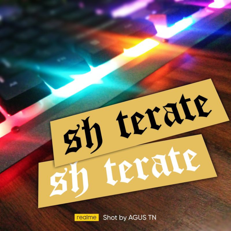 

Stiker psht sh Terate Tulisan biasa simpel baru