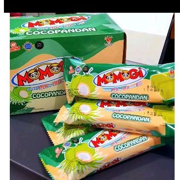 

wafer momogi cocopandan 1 box isi 10 mowmowgi baru Rara Coco pandan