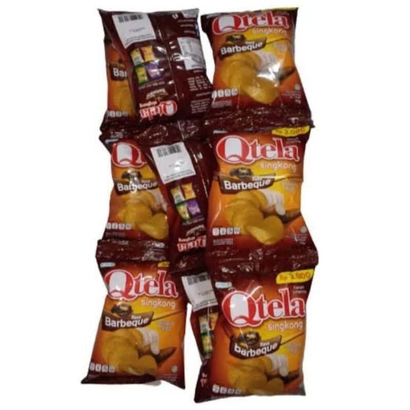 

Qtela renteng keripik singkong rasa barbeque 10pcs