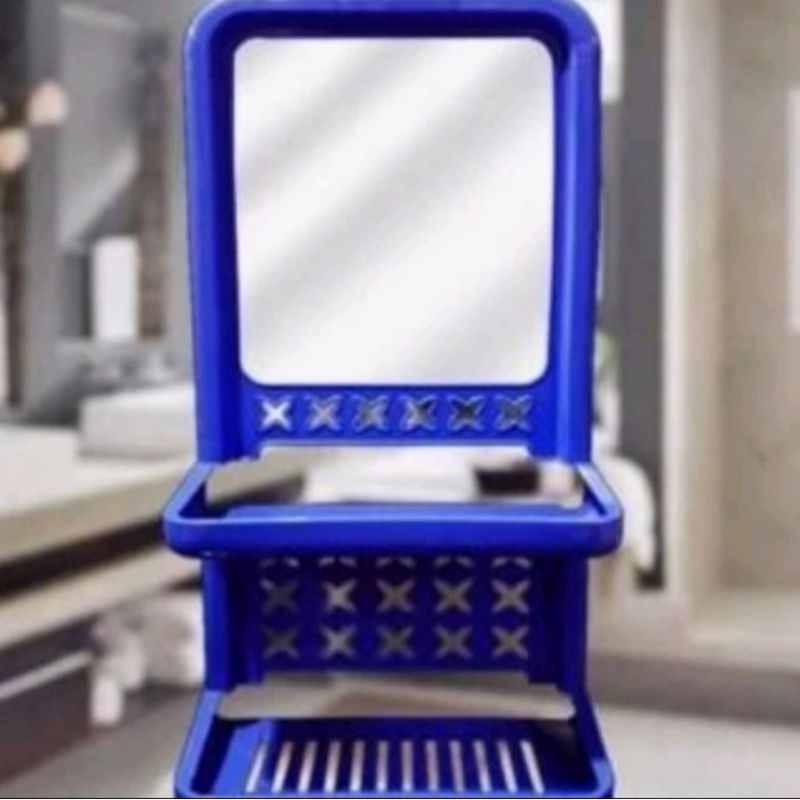 Descend Rak Kaca Cermin Kamar Mandi/Rak Kosmetik/Rak Kamar Mandi