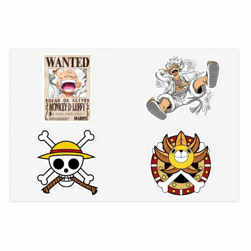 

Stiker One Piece Monkey D Luffy Gear 5 Strawhat Pirates Nika Sticker set