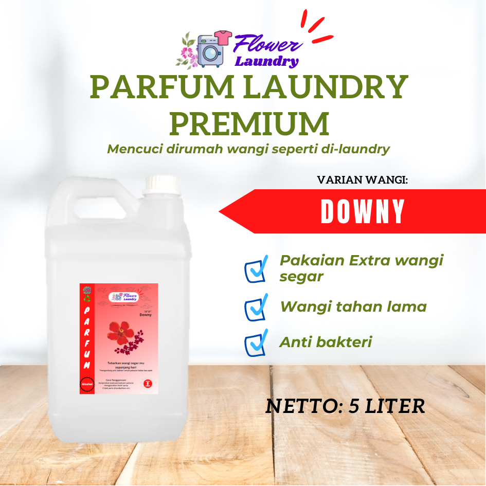 Parfum Laundry 5 L/ Parfum Laundry Premium Pakaian [ Flower Laundry ]