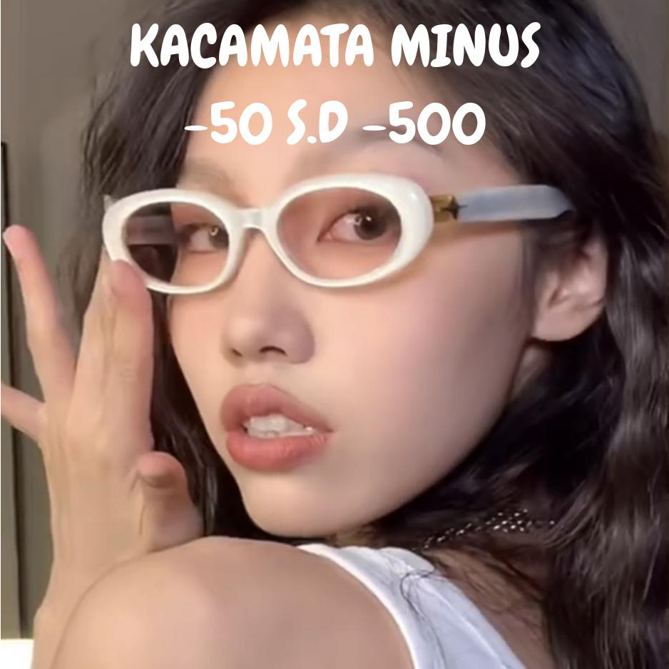Kacamata OPTIK minus photocromic  Fashion Korea Retro Model Cat Eye Kacamata Baca cateye medan HY001