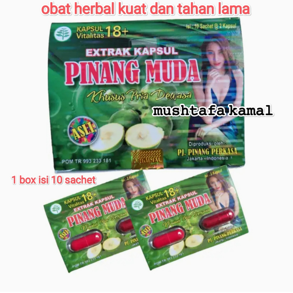 COD Kapsul Pinang Muda Jamu Kuat Tahan Lama Original 100% Stamina Herbal jamu tangguh jamu kuat terb