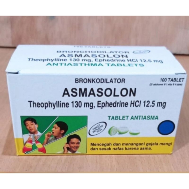 ASMASOLON 1 STRIP ATAU 4 TABLET OBAT ASMA ATAU OBAT SESAK NAFAS