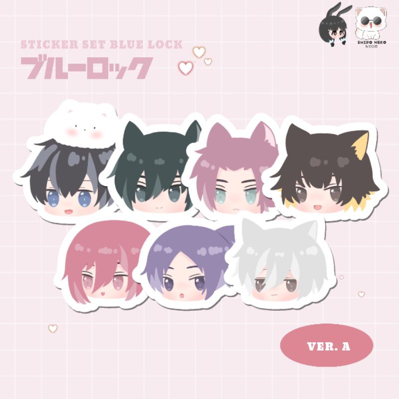sticker set anime blue lock