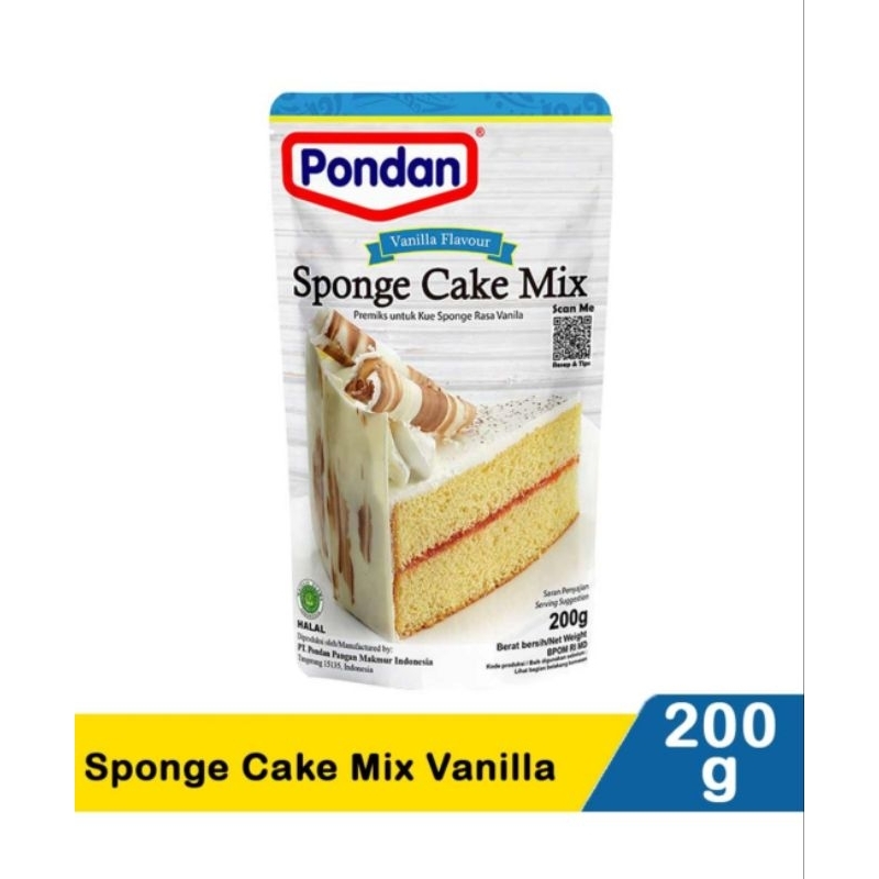

Pondan sponge cake vanilla