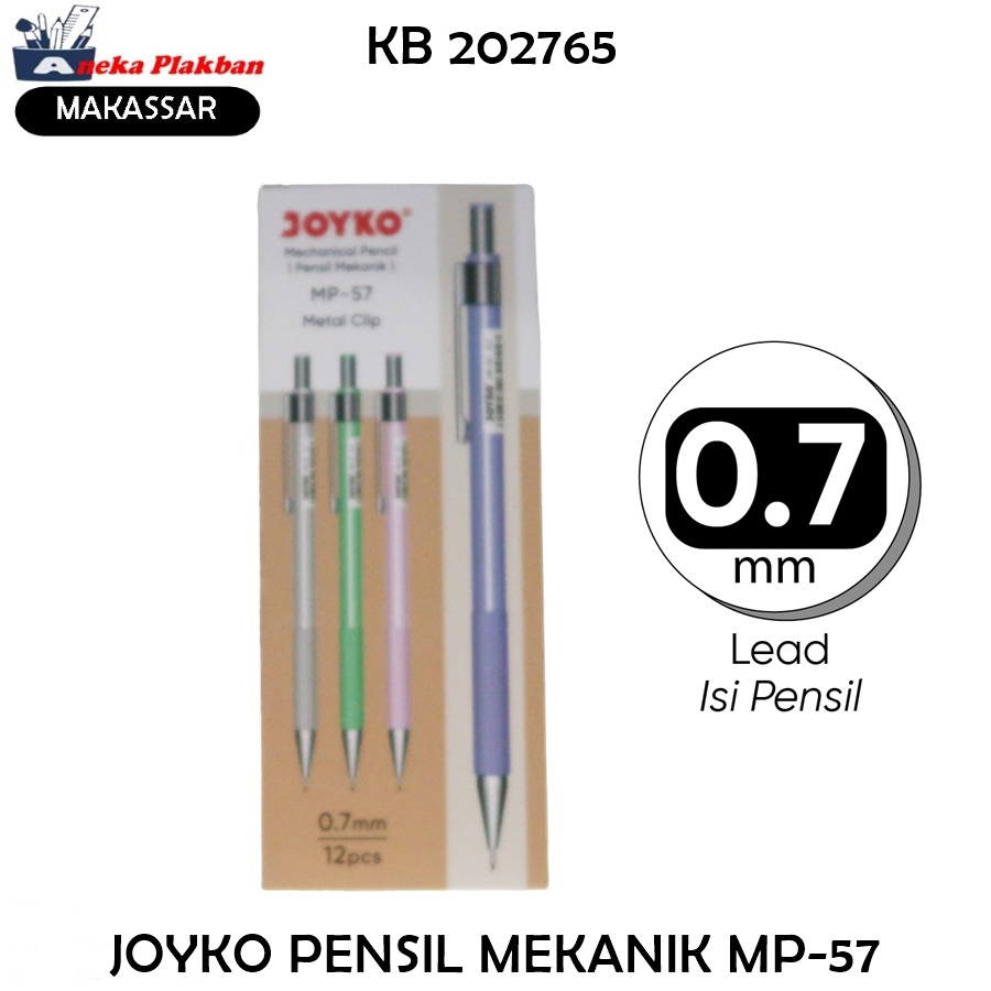 

[BOX/12PCS] JOYKO PENSIL MEKANIK MP-57 PL-07 ISI PL-07