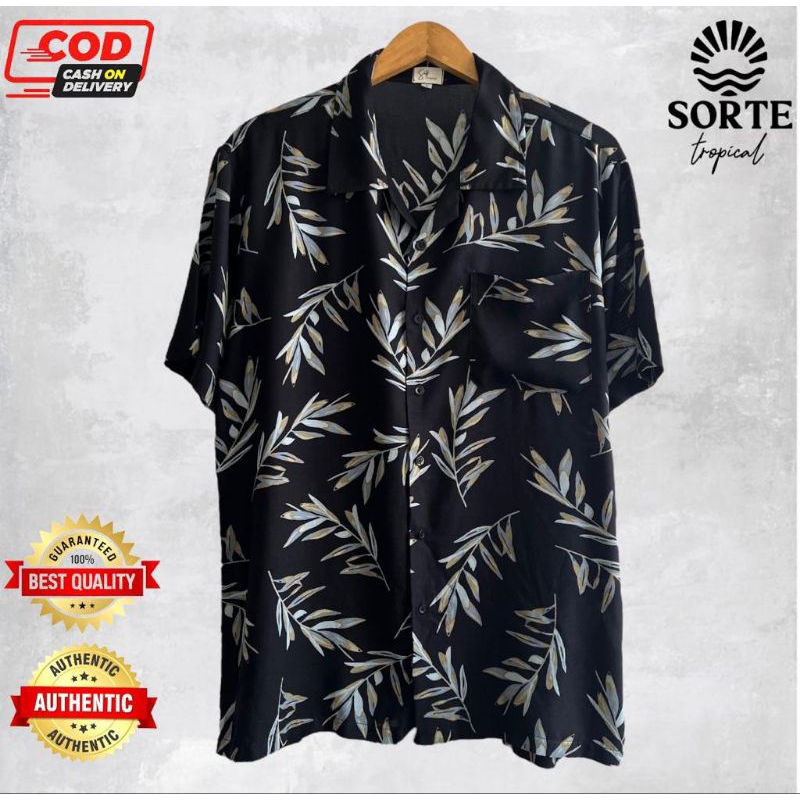 Kemeja Pantai Hawaiian Tropical Unisex Pria Wanita Jumbo Big Size Kasual Rayon Katun