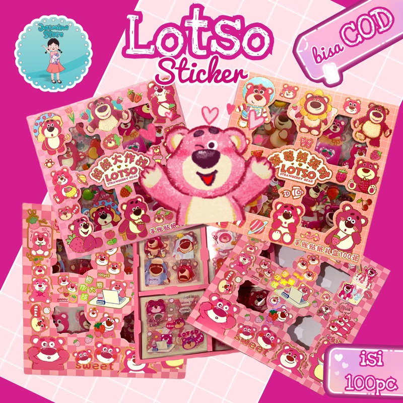 

Stiker Strawberry Bear isi 100 pcs Sticker Beruang Pink Toy Story Cute Bear/Stiker 100 Lembar Sanrio Stiker Box Murah Kuromi Cinnamoroll My Melody/Strawberry Bear Sticker/Stiker Strawberry Bear/Cute Bear Sticker